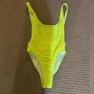 Neon yellow Motel Rocks bathing suit